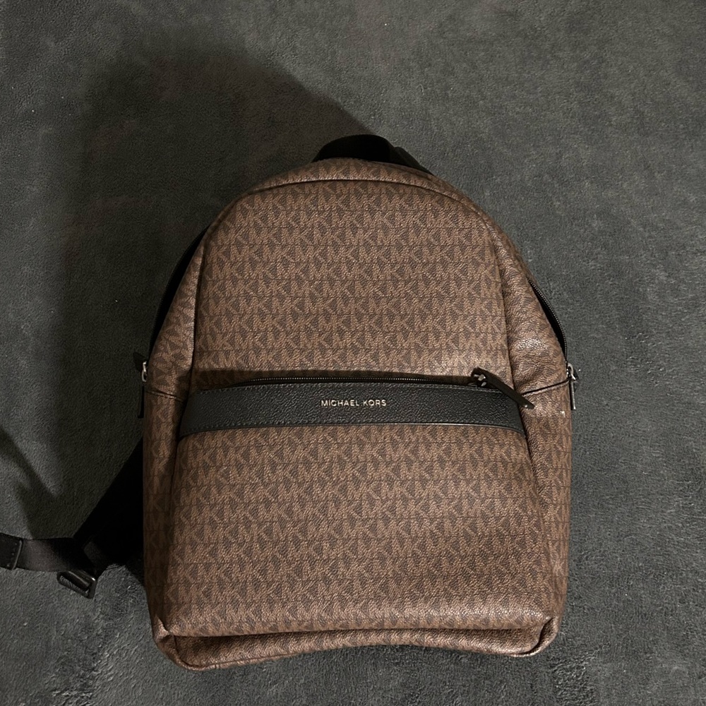 Michael Kors Greyson Monogram Backpack - Brown An… - image 1